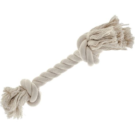 Os 300 g: Jeu de corde à 2 nœuds en coton dentaire pour chiens
