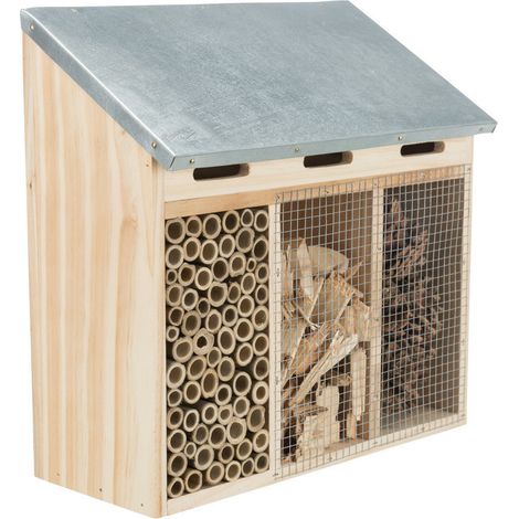 Hôtel pour insectes hauteur 30 largeur 30 profondeur 14 cm. - animallparadise (1/4)