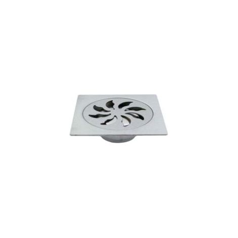 1 pcs Siphon de Sol Acier Inoxydable, Grille de Douche Carrée Filtre de Douche Drain de Douche Attrape Cheveux pour Salle de Bain, 1515cm-Crezuo