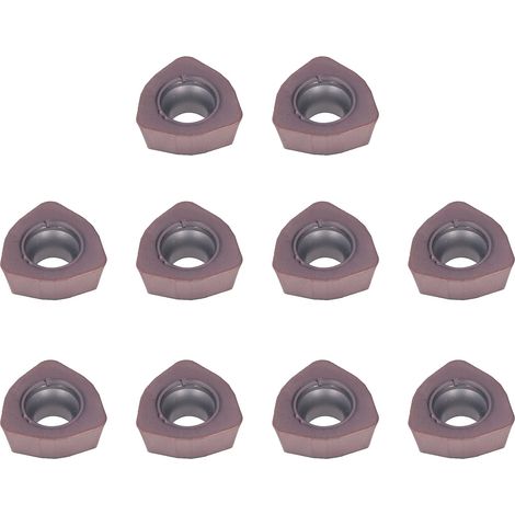 10 Stück Hartmetall-Dreheinsätze, bronzebeschichtet, für die Stahlbearbeitung (1/5)