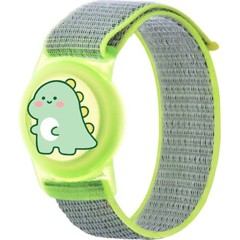 AirTag Tracker Hülle mit Handschlaufe für Kinder, Nylon – Dinosaurier