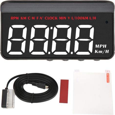 Compteur de vitesse 85mm 0-8000 tr/min 7 couleurs rétroéclairage IP67 étanche type aiguille pour bateau marine camping-car 9-32V blanc (1/5)