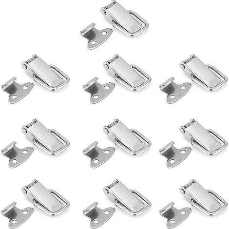 10 attaches à bascule pour meubles de cuisine, acier inoxydable 201 (1/4)