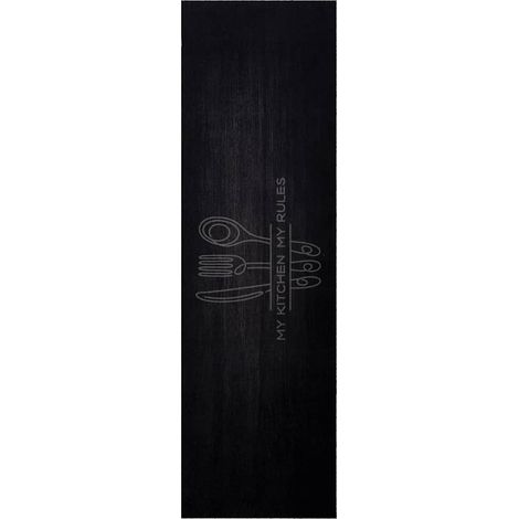 Maison Exclusive - Küchen Teppich Besteck Schwarz 150 x 45 cm Sam (1/5)