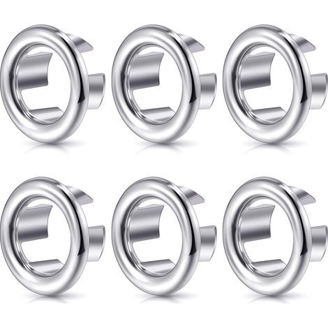 Set of 6 sink overflow rings - Decorative overflow for kitchen and bathroom sinks - Drain plug cover (1/5)