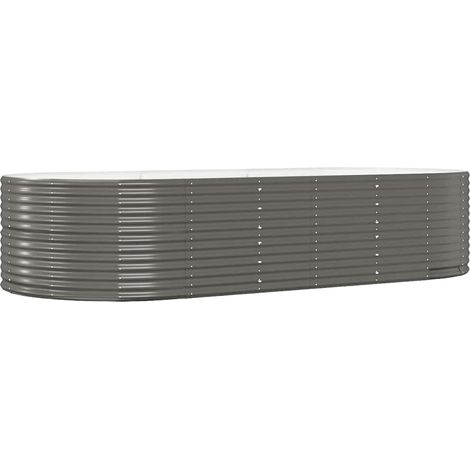 Maison Exclusive - Jardinera arriate acero galvanizado gris 291x1 (1/5)