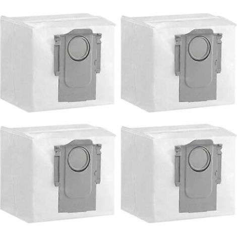 Sac à poussière pour aspirateur robot Roborock Q5+ S7 MaxV Ultra, sac Acuum grande capacité 3 L compatible (4 pièces)