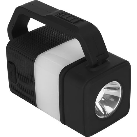 Lampe Bluetooth portable multifonctionnelle d'extérieur, lampe de camping, batterie externe, enceinte Bluetooth, lampe de bureau, noire. (1/5)