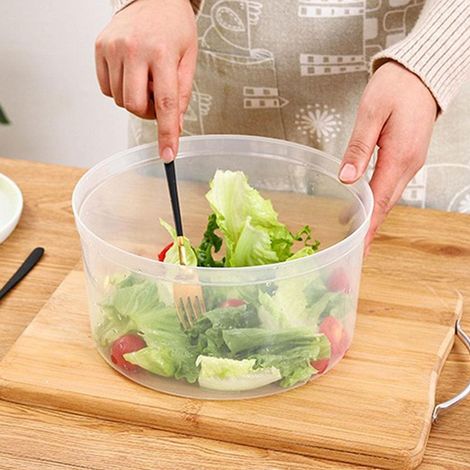 Essoreuse à salade manuelle, grande capacité (3 L), avec bol et passoire. (1/5)