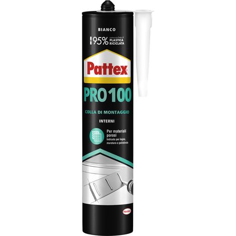 PATTEX PRO 100 colla di montaggio Bianco Box di 12 cartucce da 400 gr 2961749 HENKEL (1/3)