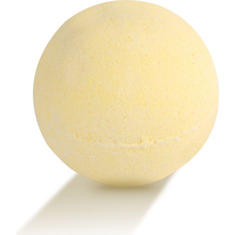 Bombe de bain artisanale relaxation spa, sels de bain jaunes hydratants aux huiles essentielles, soin aromathérapie apaisant. (1/5)