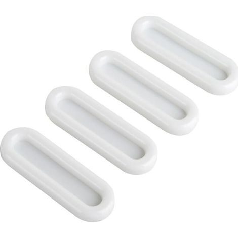 Poignées adhésives pour porte coulissante, tiroirs et cuisine - Lot de 4 pièces sans perçage, fixation auto-adhésive, sans perforation (1/5)