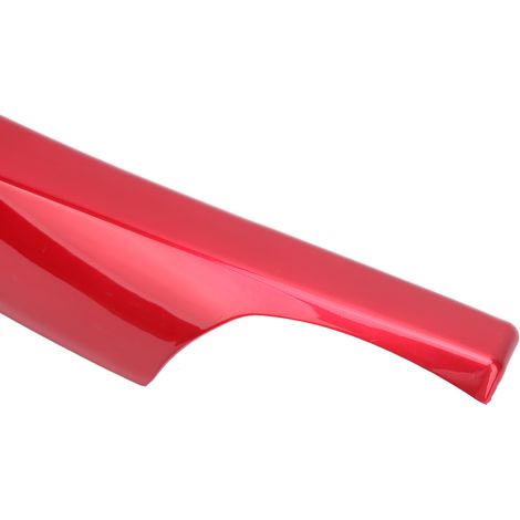 Autocollants décoratifs pour panneau de levier de vitesse automobile, 1 paire de longues bandes en fibre de carbone, rouge vif, convenant aux Honda Civic rouge vif à partir de 2016. (1/4)