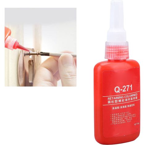 Adhésif anaérobie, colle à vis rouge, colle d'étanchéité pour vis résistante aux hautes températures Q-271 (1/5)