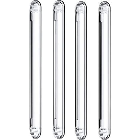 Pare-chocs en silicone transparent pour porte d'armoire, porte de voiture, tiroir, porte de douche, couvercle de toilette (4 longs) (1/5)
