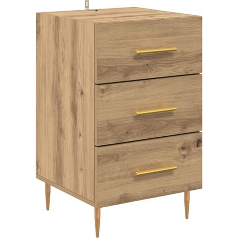 Maison Exclusive - Armadio da Notte Rovere artigianale 40 x 40 x 66 cm (1/5)