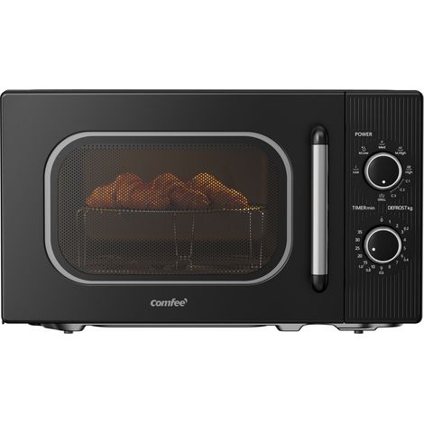 Micro-ondes rétro de COMFEE CMO-MG202NC(BK) - 700W - Grill 1000W - 20L - Noir (1/5)