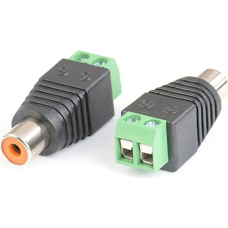 Connecteur RCA, borne femelle lotus, bornes positive et négative, borne de câblage audio/vidéo sans soudure pour caméra de surveillance, adaptateur AV. (1/4)