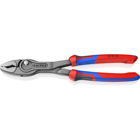 KNIPEX 82 02 250 TwinGrip® Alicate de presión frontal y lateral con mangos confort gris atramentado 250 mm