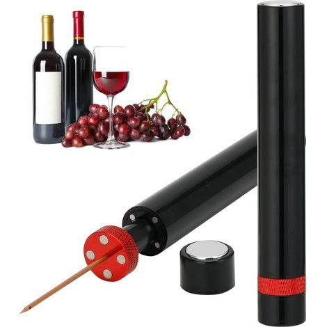 Tire Bouchon Pompe, Tire Bouchon à Pression d'air 7s Cork Pops Out, Ouvre Bouteille a Pression 2-en-1 avec Pompe à Air, Wine Opener Portable Accessoire, pour Sommelier Amateurs Maison Restaurant Fête (1/5)