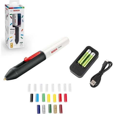 Stylo a Colle sans fil - Gluey Marshmallow (avec 20 Bâtonnets de Colle, Blanc, sous Carton) (1/5)