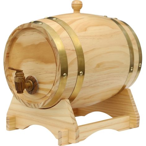 Botte da vino, legno di pino, capacità 5 litri, colore legno (1/2)