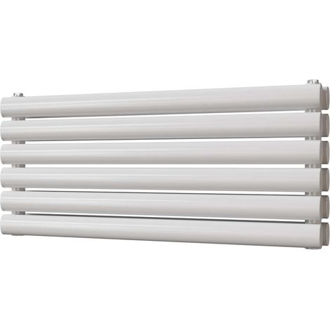 Omeara Axis - White Horizontal Radiator H348mm x W800mm Double Panel