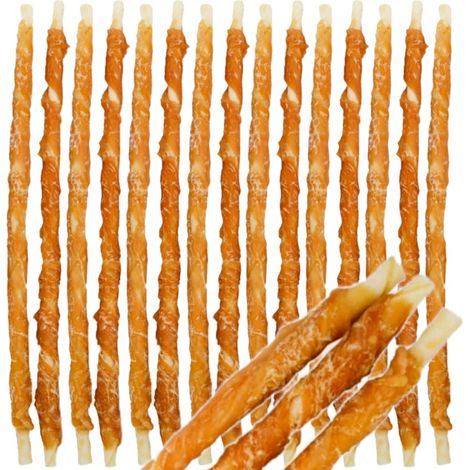 Premio para perros, snack Palitos de piel de pollo 30cm Woof&Miao 500g