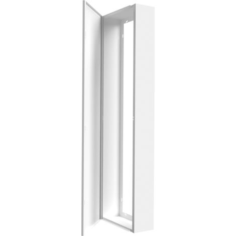Atole – Coffret électrique nu 13 modules en acier blanc – H. utile 1110 mm – Prédécoupes pour goulotte – Installation rapide sans outils