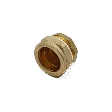 PrimaPlus 28mm Brass Compression Stop End - Pack of 5