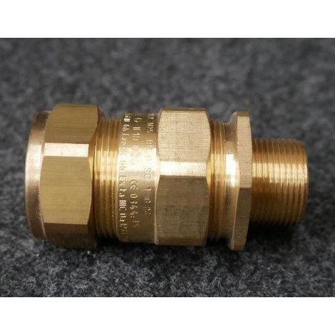 Presse-étoupe laiton M25 16mm armature tressée serrage Ø 16.8-23.9mm 2.5bars avec joint Weidmuller (1/2)