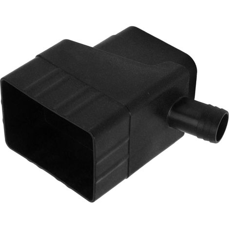 Système de récupération d'eau de pluie professionnel résistant aux UV avec kit de dérivation de descente de gouttière pour jardin et pelouse extérieurs (noir) (1/5)