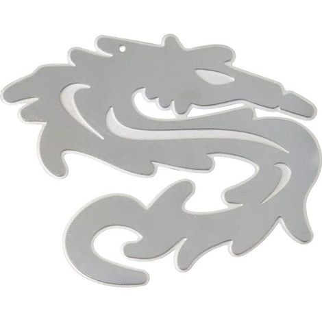 Sagoma Adesiva Drago Acciaio Inox, 54 x 68 mm (1/5)