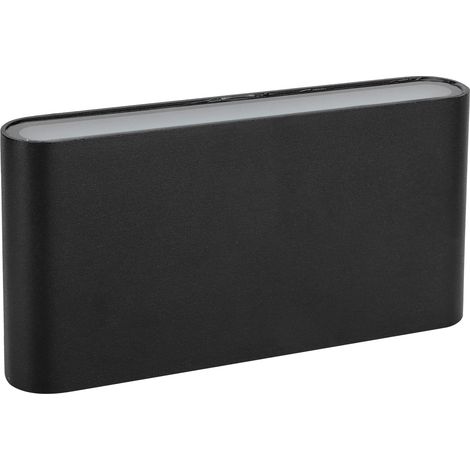 Luminaire mural LED 12W COB aluminium pour jardin extérieur, étanche IP65, AC85-265V, coque noire lumière blanche (1/5)