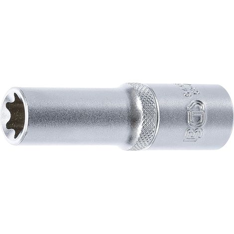 1 - Douille - Clé - Profil E - Acier Chrome Vanadium - Chromé Mat - Pour Serrurerie - E16 - 12,5 mm