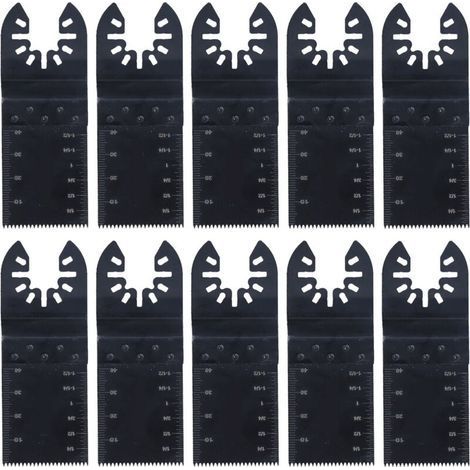 10 pièces scie oscillante, lame à dégagement rapide en acier haute vitesse lames d'outils électriques universelles 34mm (1/5)
