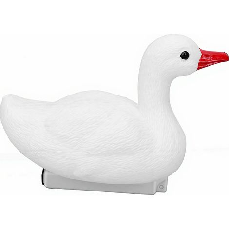 Statue de cygne flottante, Sculpture réaliste en plastique pour décoration d'étang de jardin extérieur (1/5)