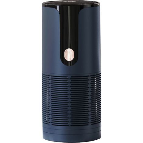 Purificateur d'air et désodorisant portable pour voiture, filtre HEPA, chargement USB, silencieux, 3 vitesses, élimine la fumée et les odeurs, affichage numérique, bleu marine (1/5)
