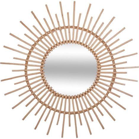 Miroir déco rotin diamètre 76 cm Atmosphera - Rotin
