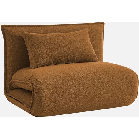 Poltrona letto trasformabile bouclé testurizzato