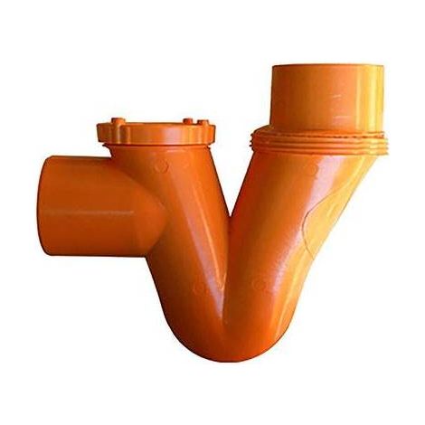 SIPHON HORIZONTAL VERTICAL 1 BOUCHON SOUDÉ Dimensions : diamètre 125