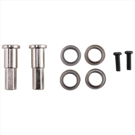 Adaptateur hexagonal de moyeu de roue combiné en métal de 5 mm avec roulement intégré pour camion RC WPL D12 1/10 - JBMEDIA (1/4)