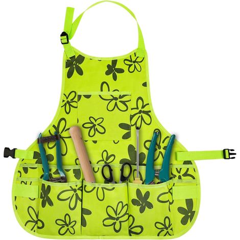1 - Tablier De Jardin - Tablier Multi-poches - Tissu Oxford Imperméable Et Résistant - Pour Jardinage Bricolage Peinture Et Service - Noir - Taille Unique (1/5)