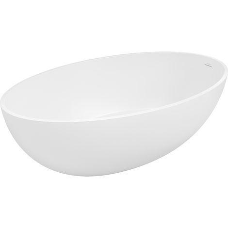 Mexen Prato freistehende Badewanne aus Konglomerat 170 x 100 cm, weiß matt - 57251701000 (1/3)