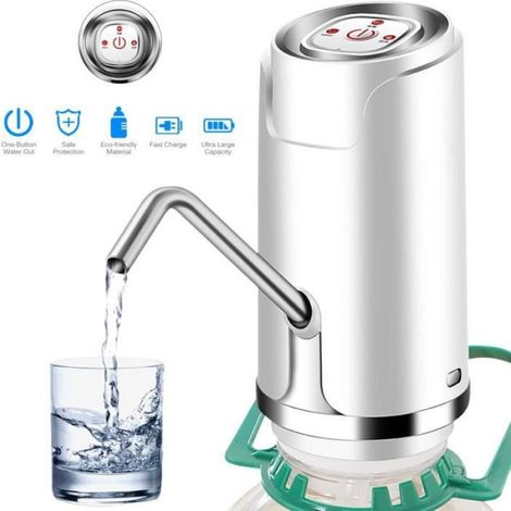 Pompe À Eau Électrique - USB Rechargeable - Pour Fûts D'eau 18,9 L - Diamètre Max 5,8 Cm - 55 Cm Tuyau - 1 Pièce (1/4)