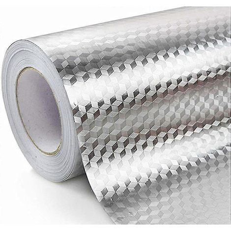 Papier peint aluminium autocollant 3M, compatible avec les films de cuisine, imperméable et résistant aux graisses. (1/3)