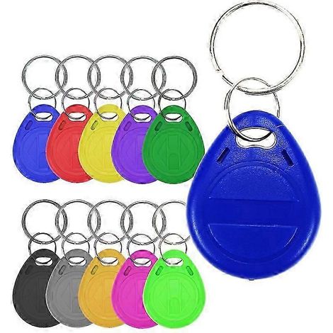 50 porte-clés à anneau avec puce RFID T5577 vierge, 125 kHz, copiables, réinscriptibles et inscriptibles Apex. (1/5)