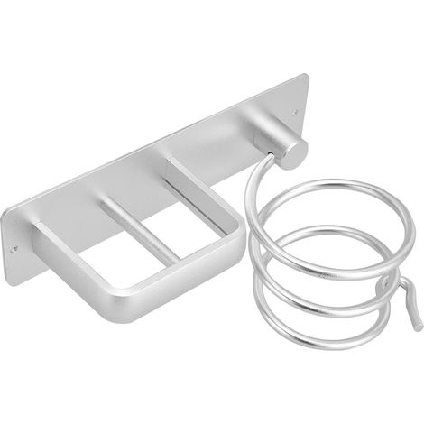 Wandmontierte Haartrocknerhalterung aus Aluminiumlegierung für Badezimmer, leuchtende Farbe (1/5)