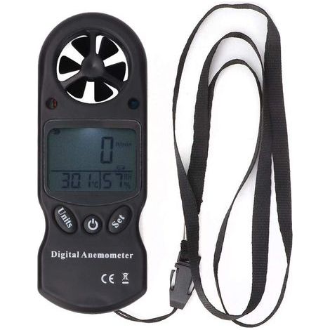 Anémomètre, Thermomètre Numérique, Multifonction Anemometre Portable Anemometre Connecté Anémomètres pour la Planche à Voile, la Voile (1/5)