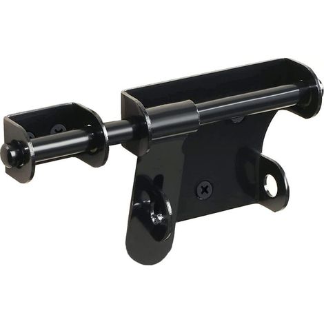 Loquet coulissant pour porte de cabanon, clôture en bois, porte de grange, loquet extérieur de cour 6 pouces (noir) (1/5)